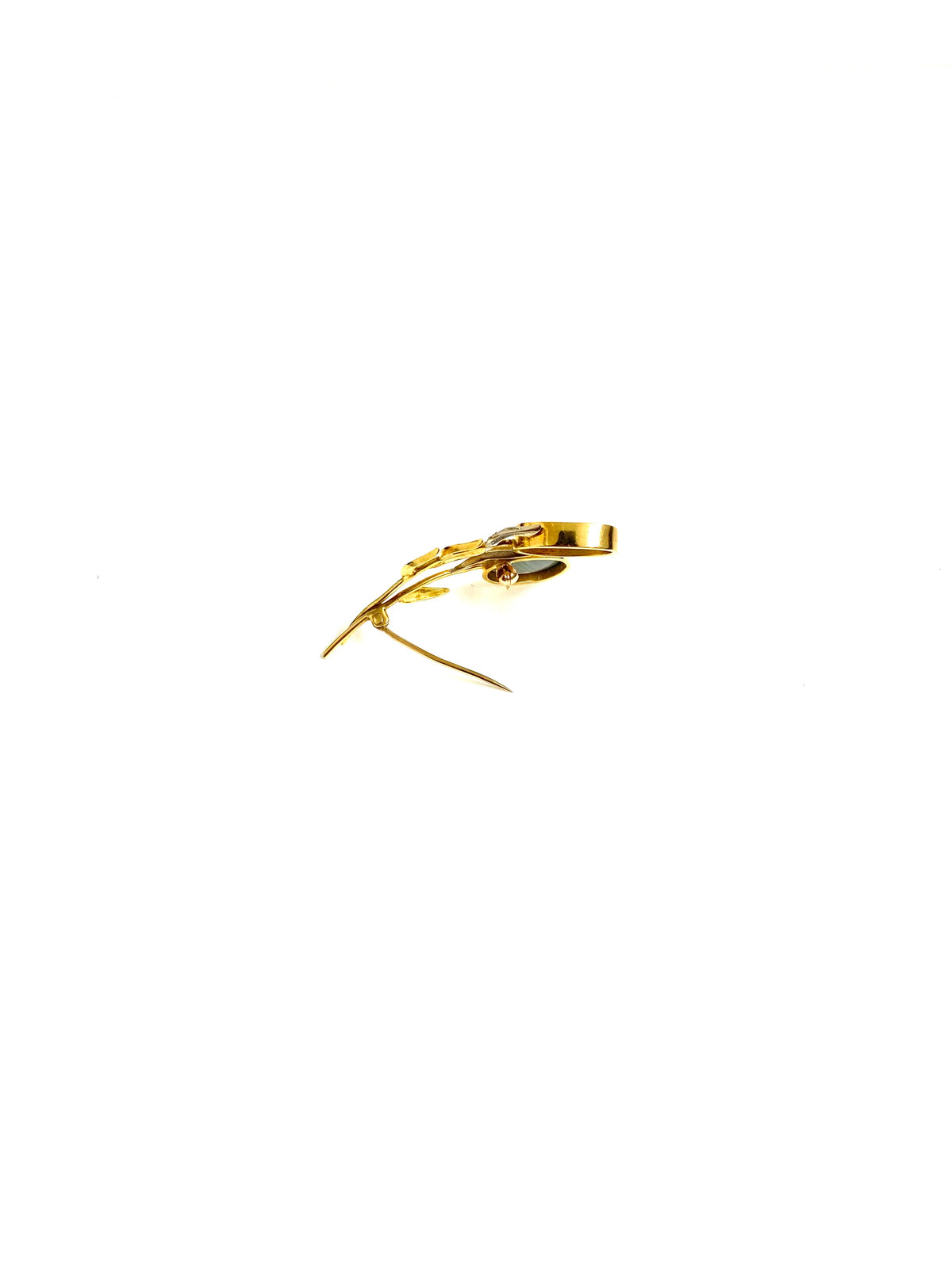 18ct Gold Opal and Diamond Brooch