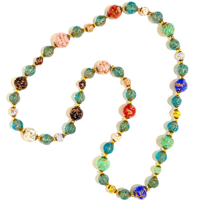 Multicoloured Murano Glass Beaded Necklace