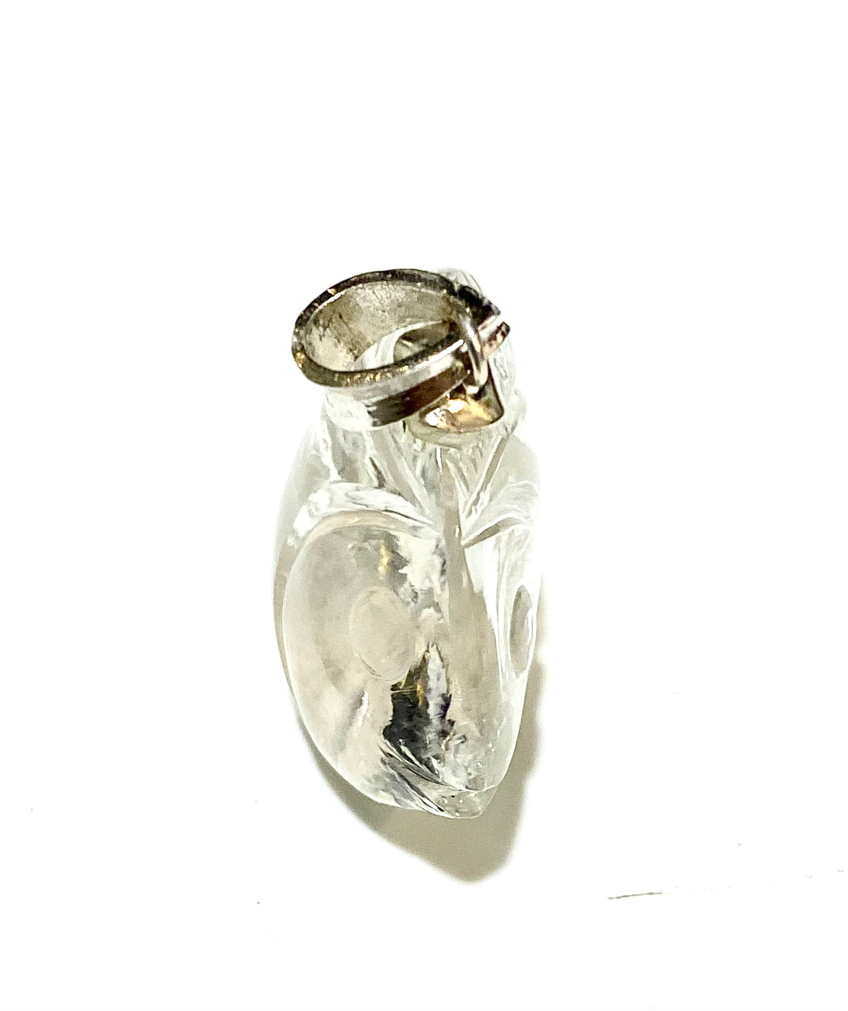 Hand-carved Rock Crystal Fish Pendant