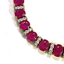 Vintage Ruby and Diamond Graduated Collar Necklace