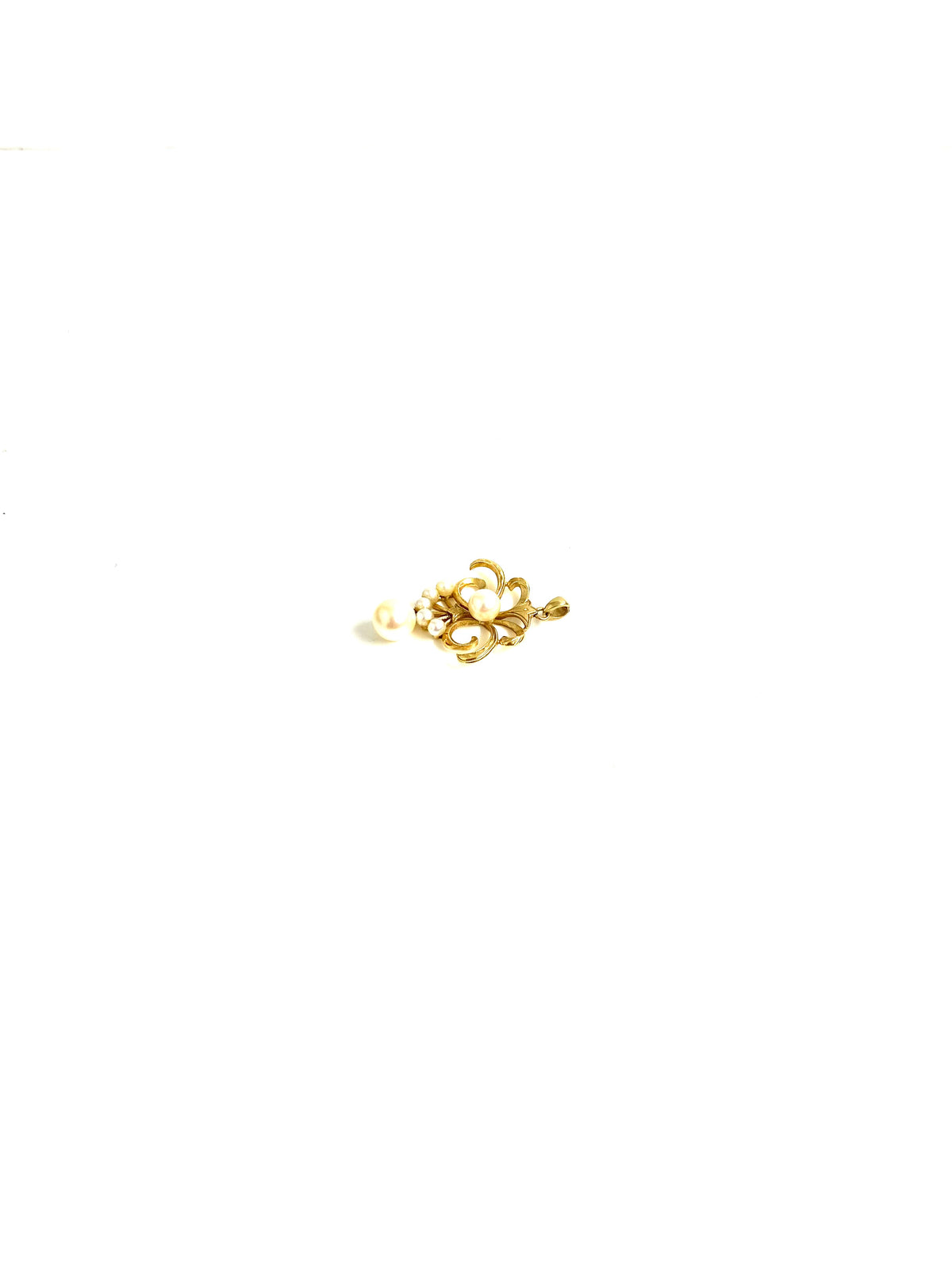 Antique 14ct Gold Mikimoto Cultured Pearl Pendant