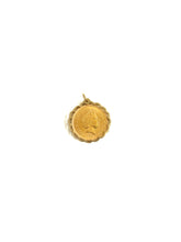 22ct Gold Scalloped Edge Coin Pendant