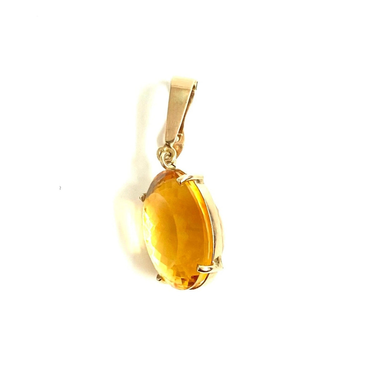 9ct Gold 22ct Citrine Pendant