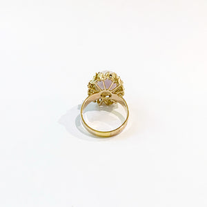 18ct Yellow Gold Lavender Jade Ring
