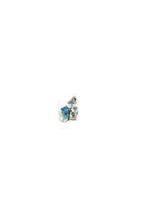9ct White Gold Pendant with Blue and White Topaz
