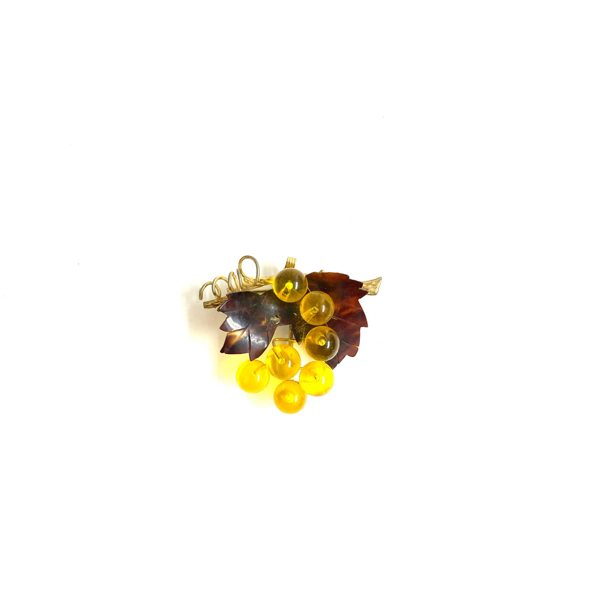 Antique 18ct Yellow Gold Erudite and Honey Amber Brooch