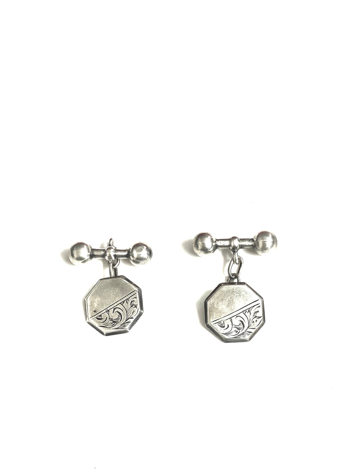 Antique Art Deco Sterling Silver Cufflinks