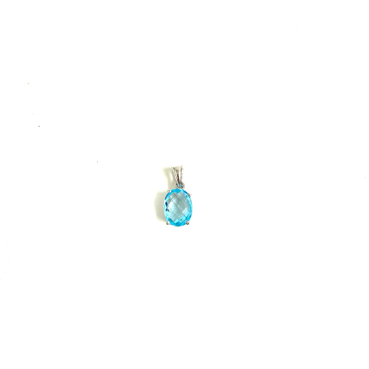 Sterling Silver Swiss Blue Topaz Pendant