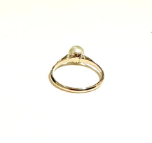 Sterling Silver Gold Plated Pearl Ring