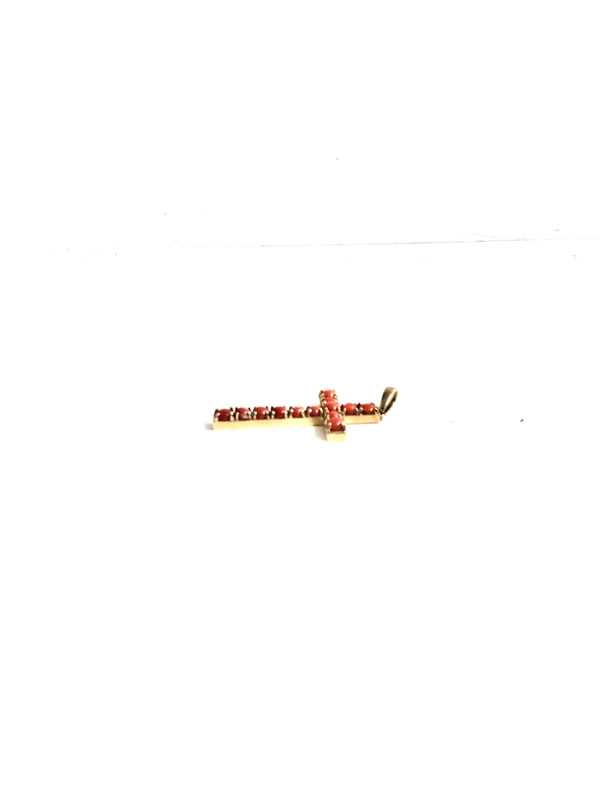 9ct Gold Momo Coral Crucifix