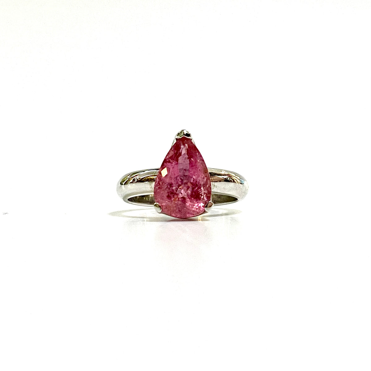 Sterling Silver Watermelon Tourmaline Ring