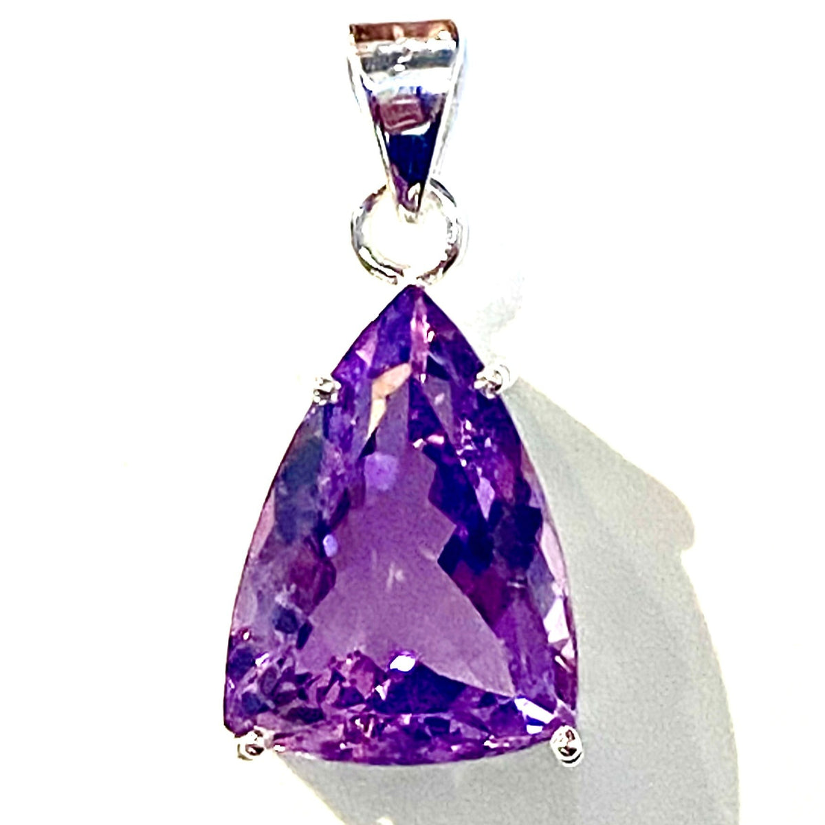 Natural Amethyst Sterling Silver Pendant