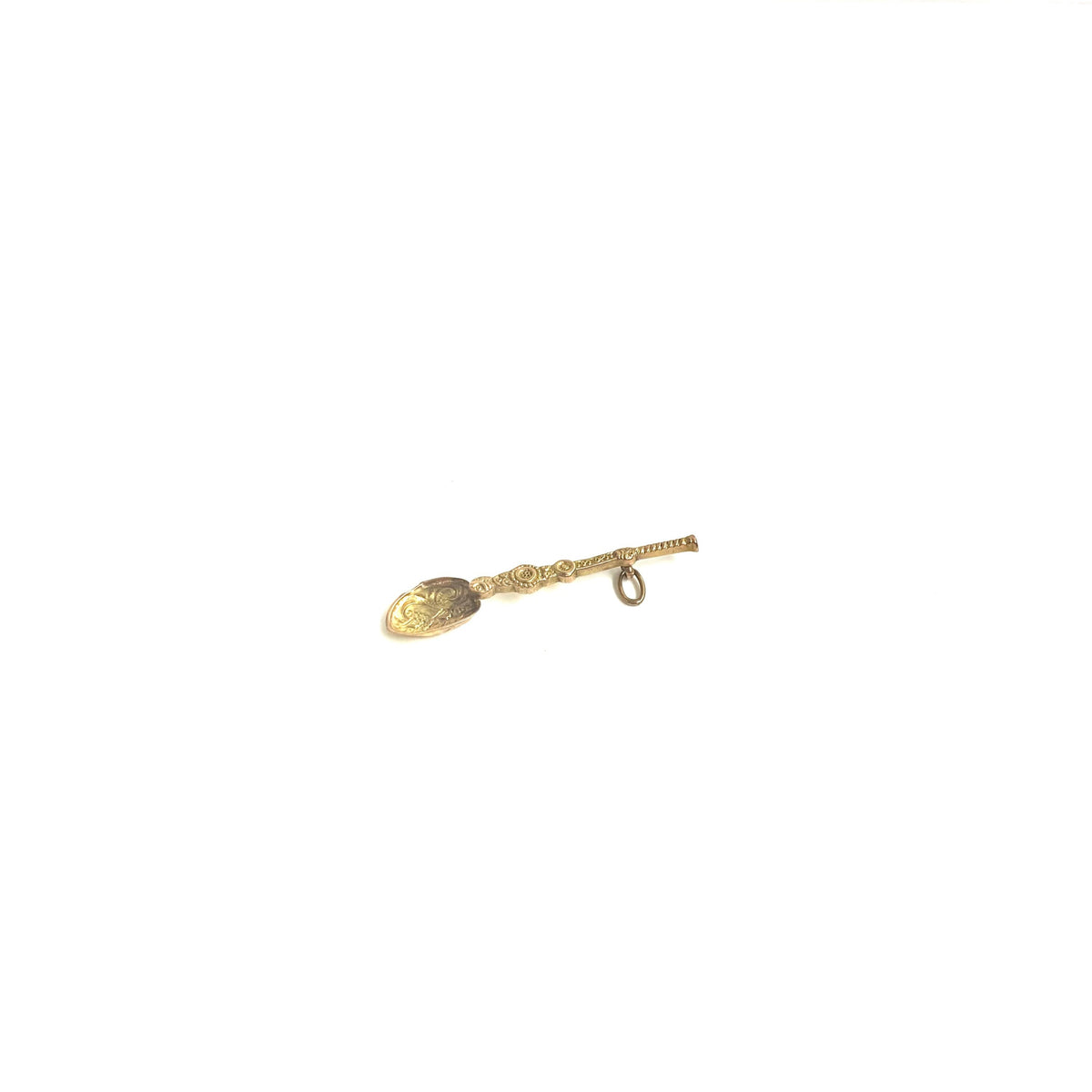 9ct Rose Gold Engraved Spoon Pendant