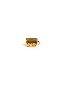 9ct Gold Rectangle Citrine Pendant