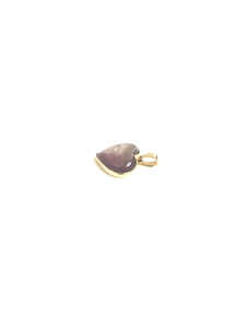 9ct Gold Lepidolite Heart Pendant