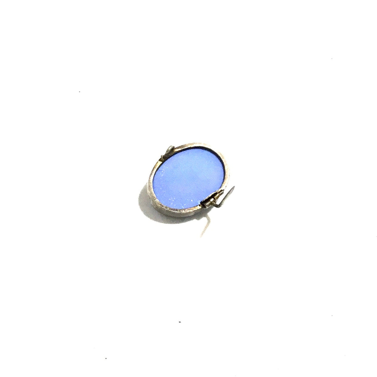 Antique Sterling Silver German Agate Brooch