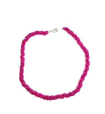 Pink Beaded Collar Necklace