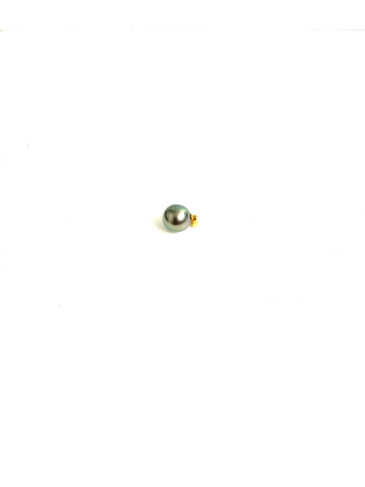 9ct Yellow Gold Black Tahitian Pearl Pendant