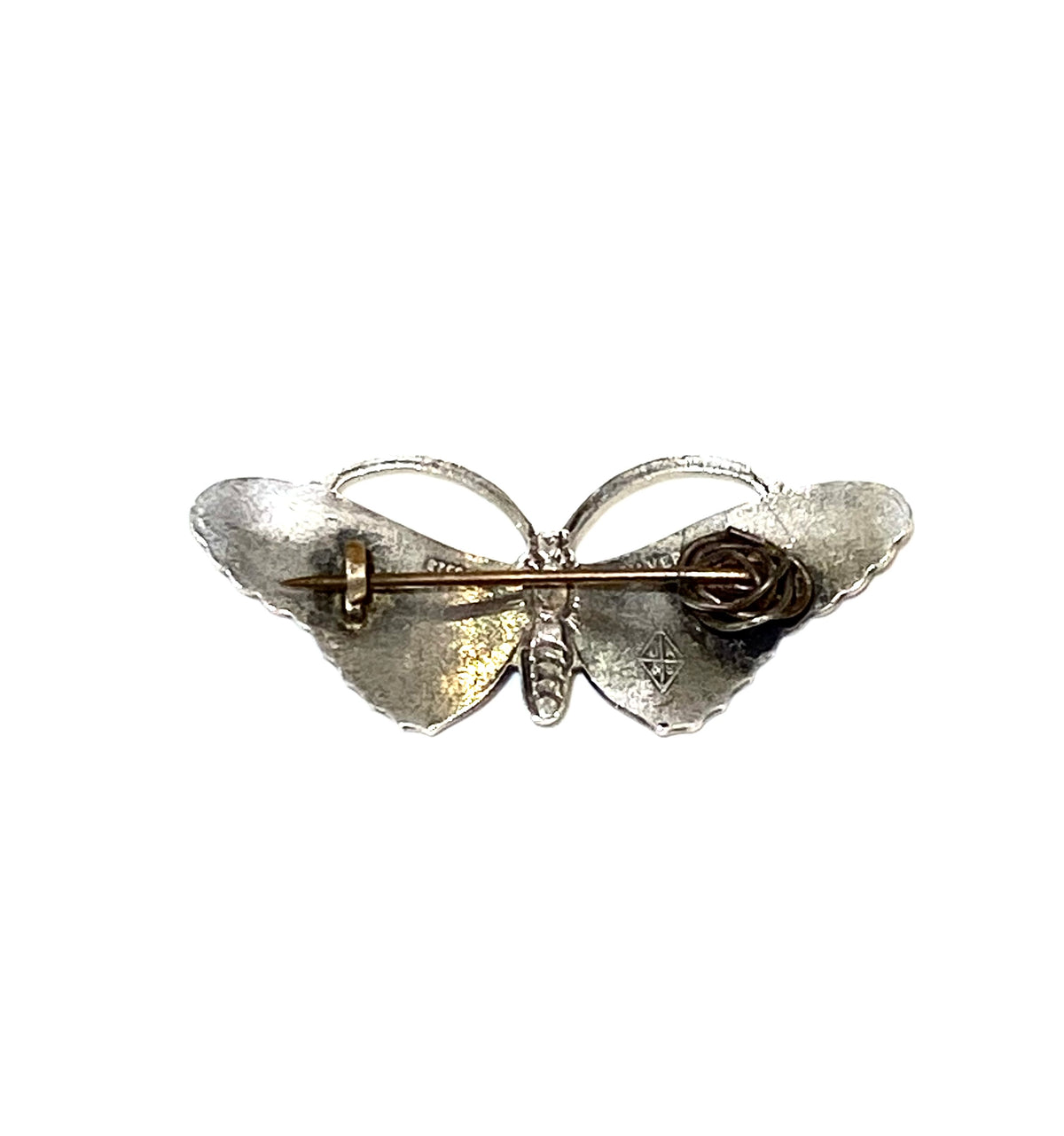 Sterling Silver and Enamel Butterfly Brooch