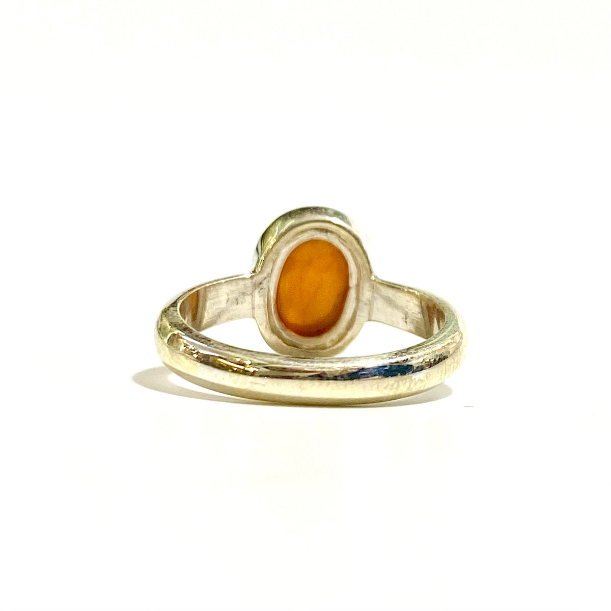 Sterling Silver Orange Kyanite Ring