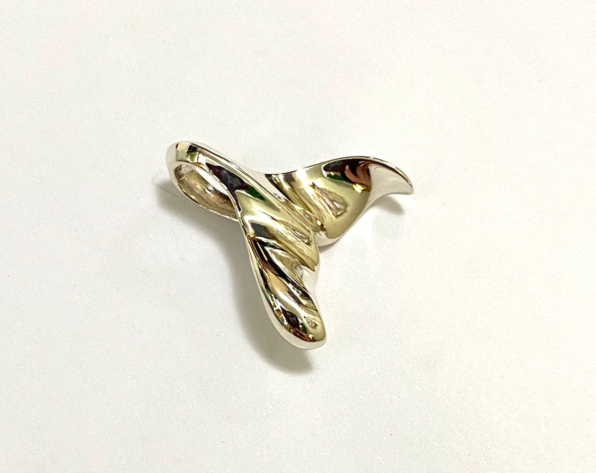 Sterling Silver Whale Tale Pendant