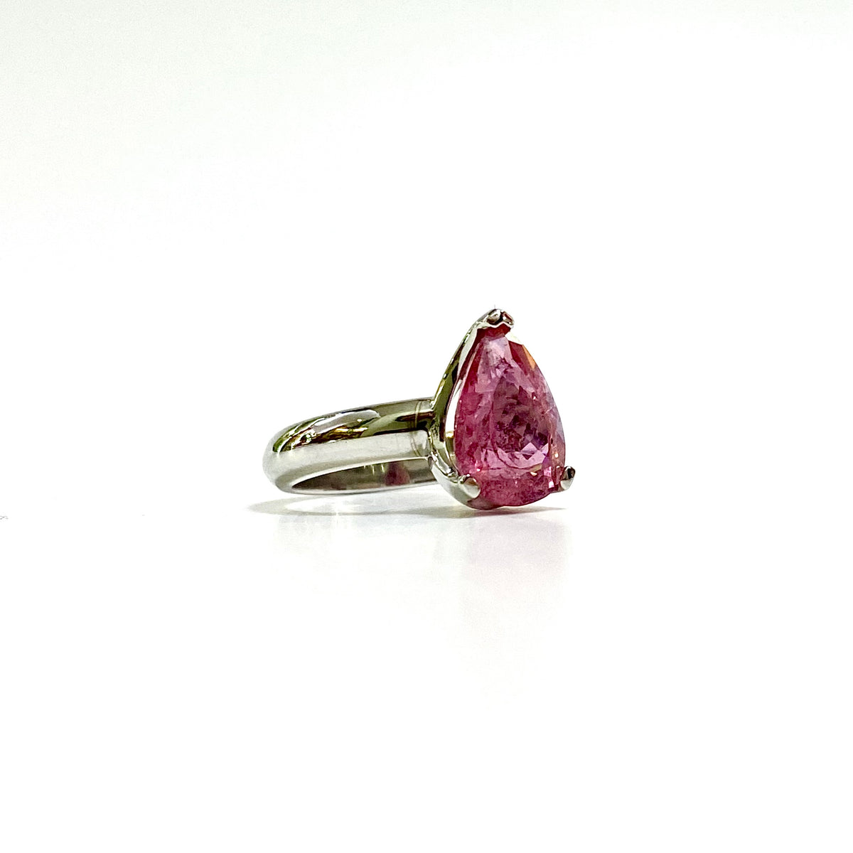 Sterling Silver Watermelon Tourmaline Ring