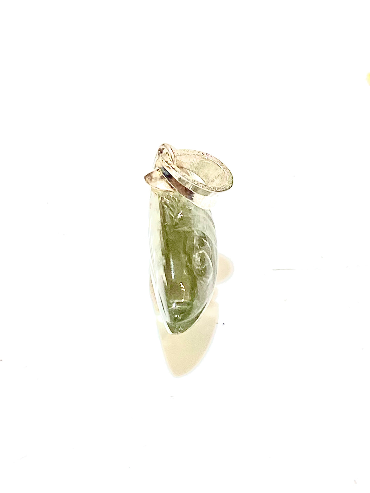 Hand-carved Fluorite fish pendant