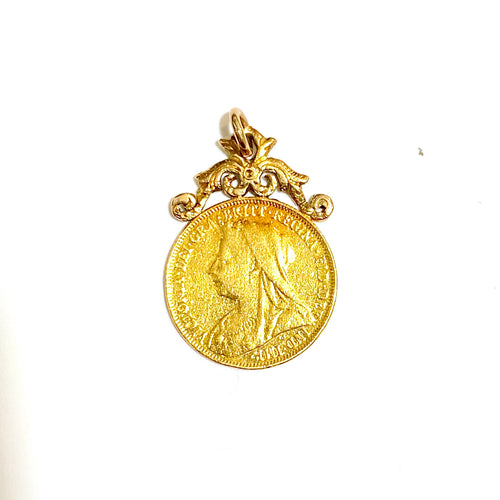 20ct Yellow Gold Coin Pendant