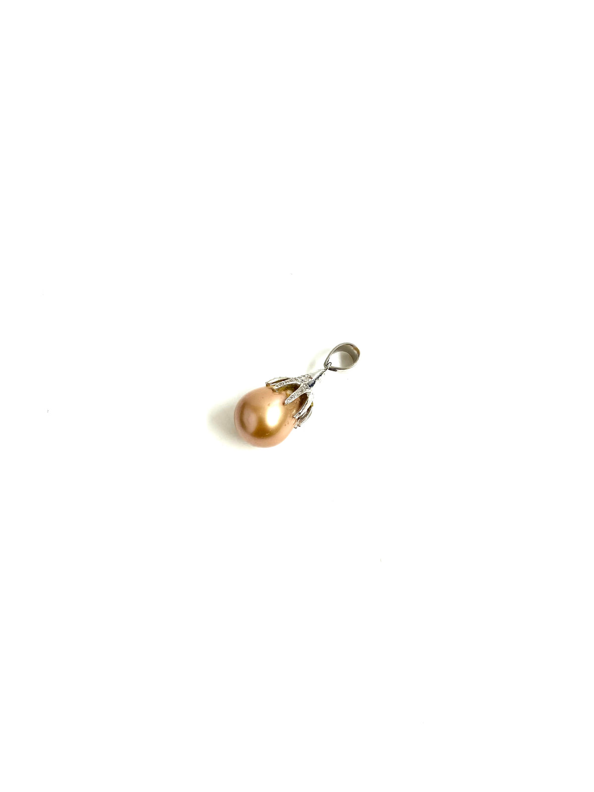 South Sea Pearl and Diamond Platinum Pendant