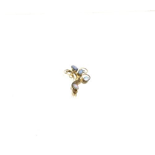 Vintage 9ct Gold Doublet Opal Brooch