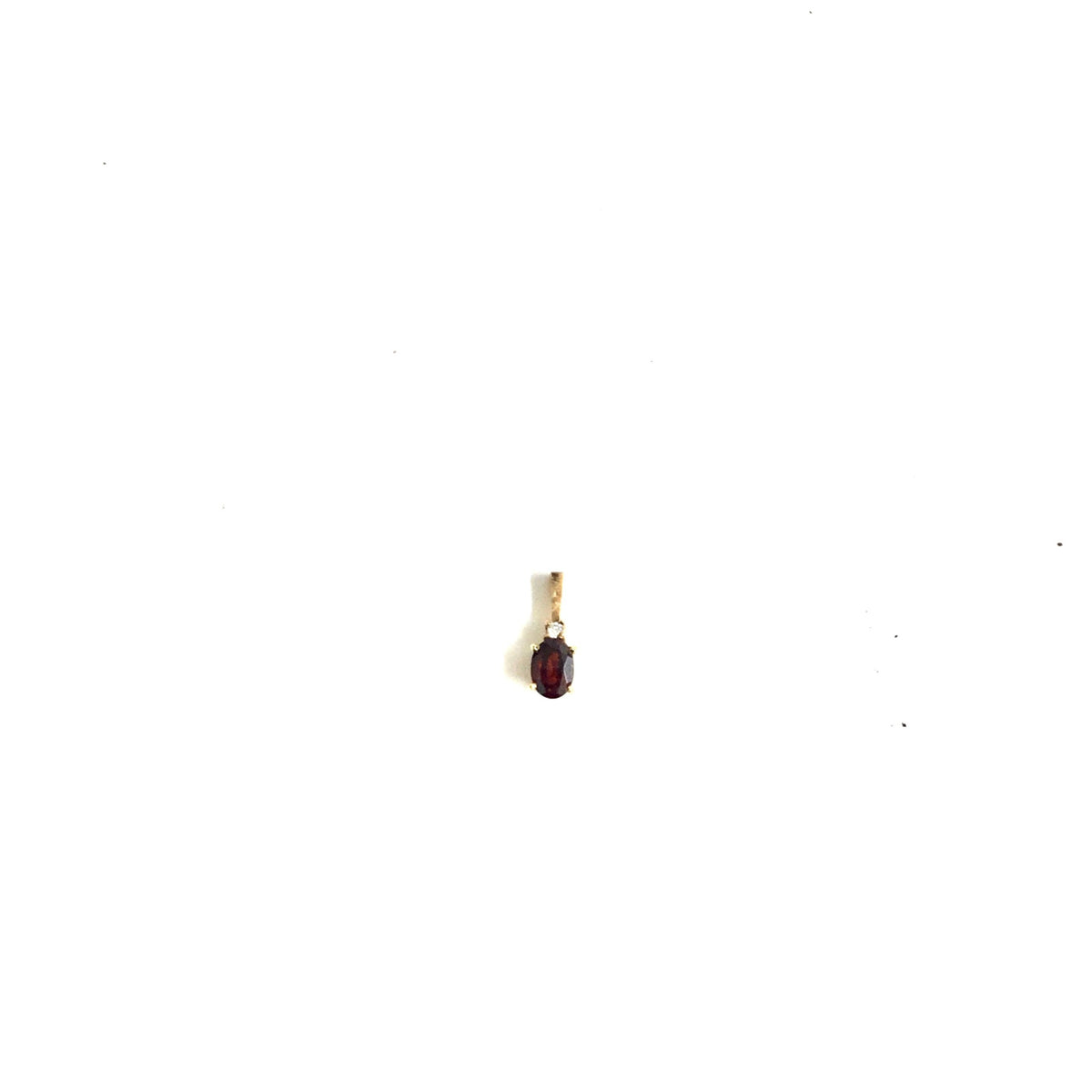9ct Gold Garnet and Diamond Pendant