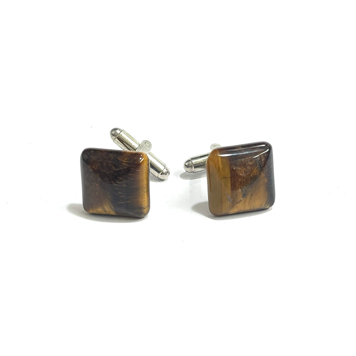 Sterling Silver Tigers Eye Cufflinks