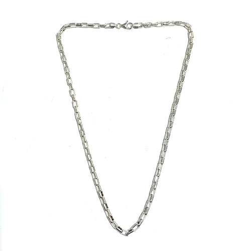 Sterling Silver 3.95mm Round Box Chain Necklace