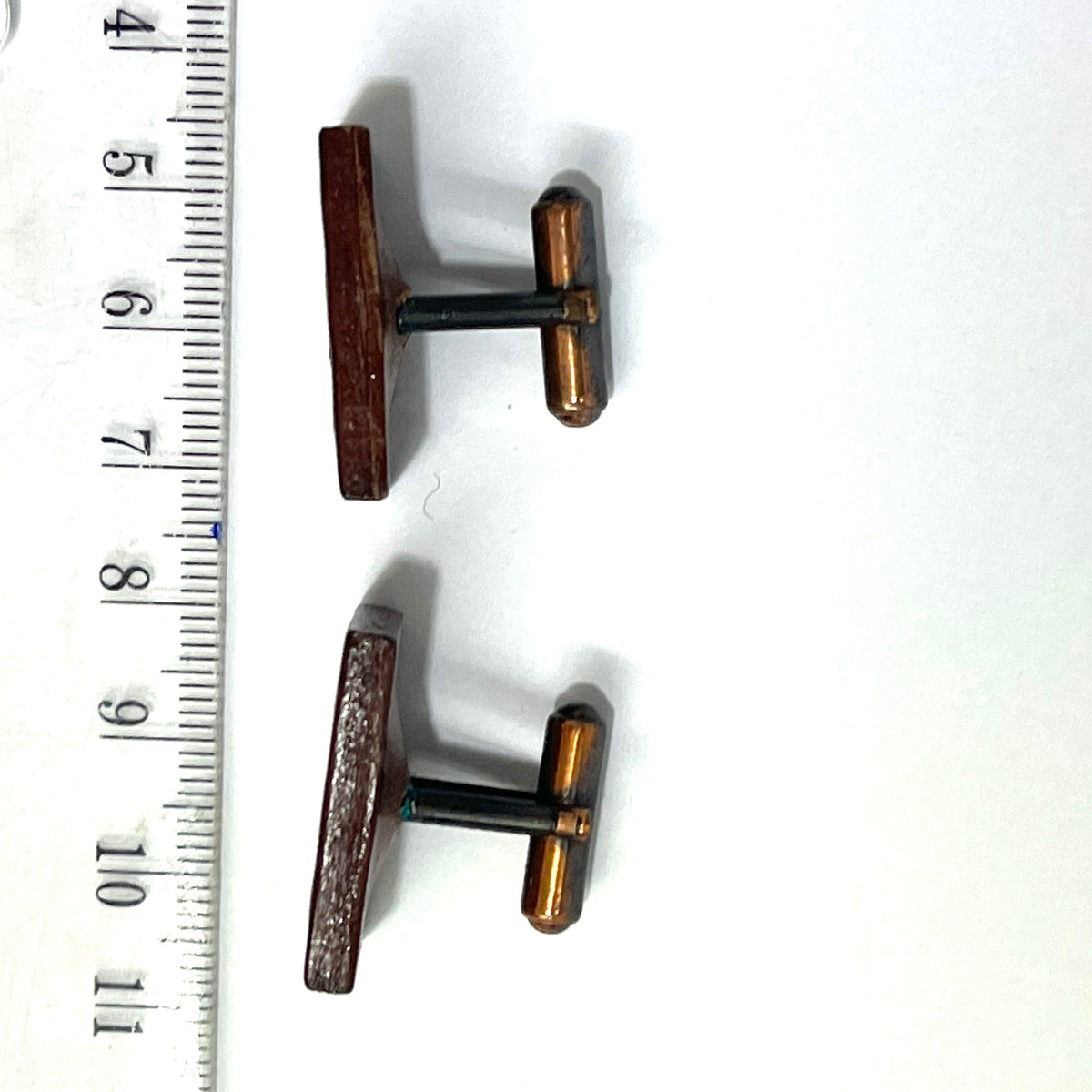 Vintage Carved Woodblock Cufflinks