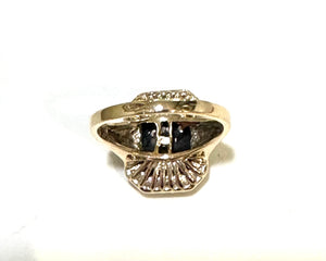 Black Onyx and Diamond Ring