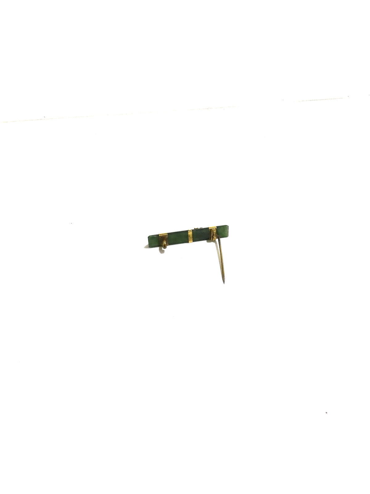 Rectangular Jade Brooch