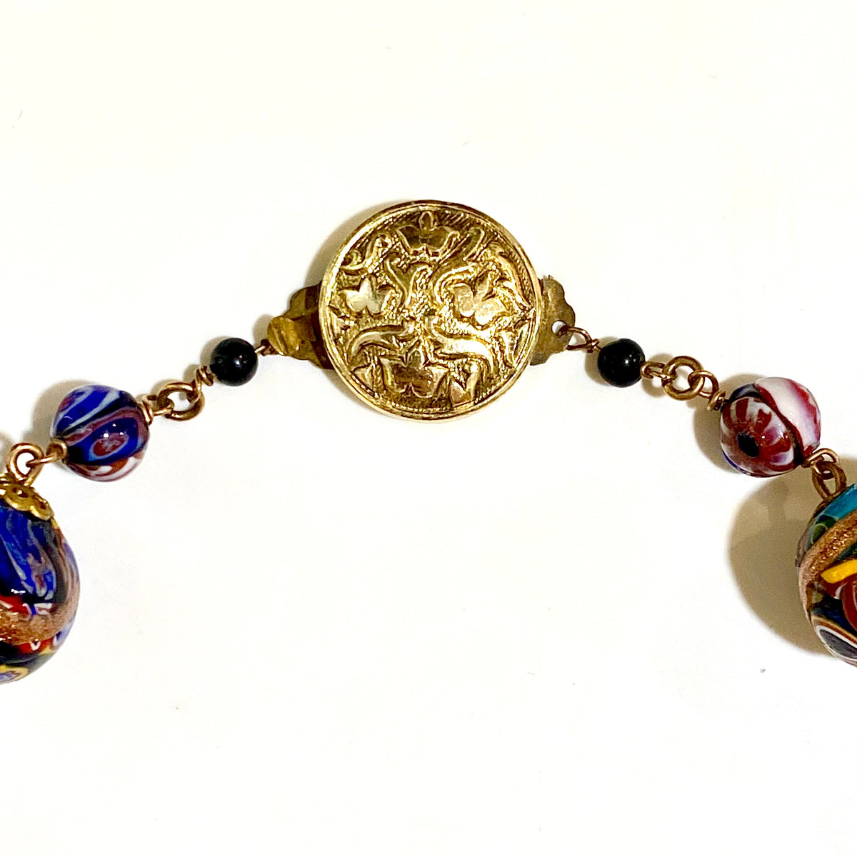 Multicoloured Millefiori Beaded Necklace