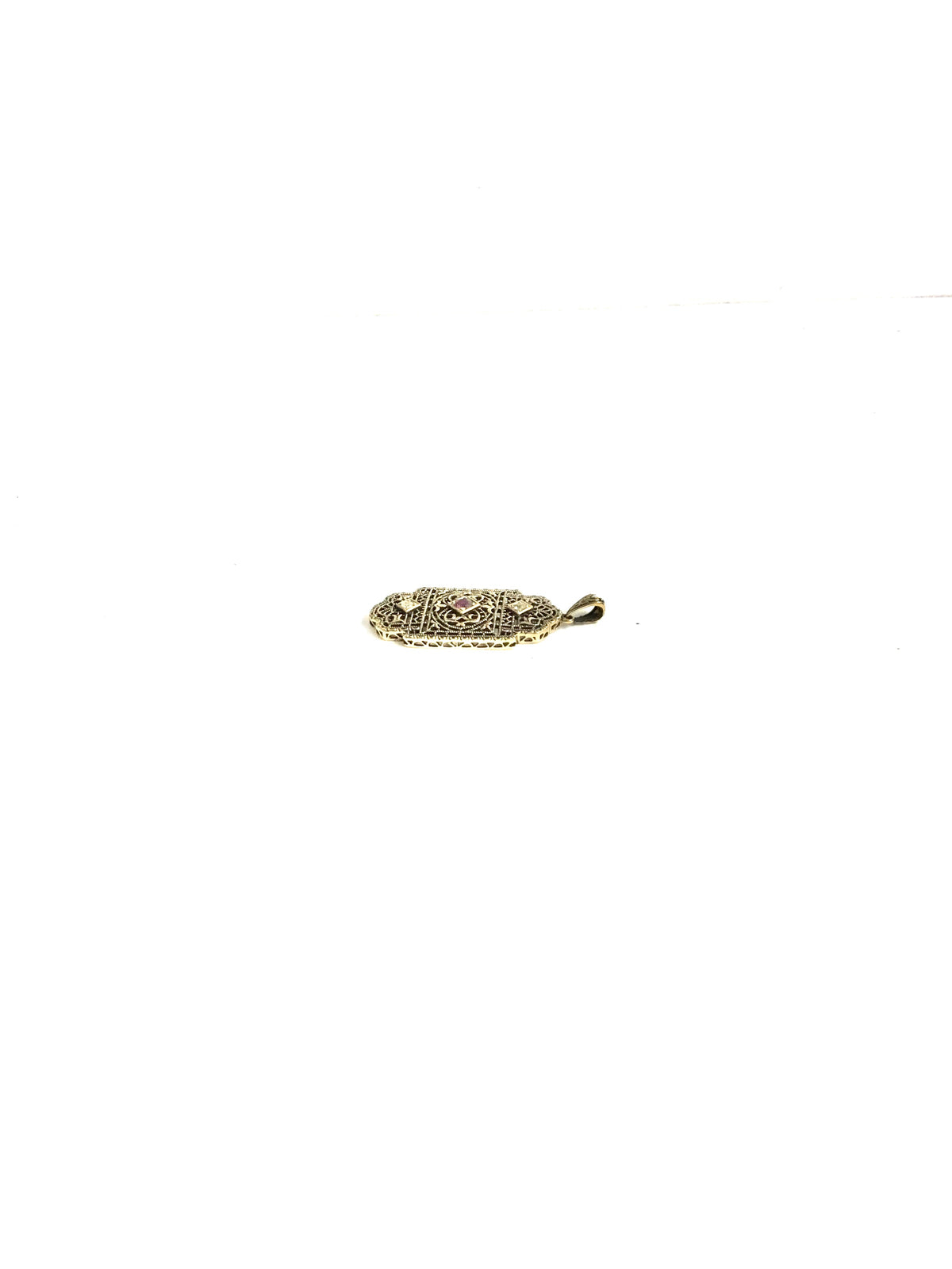 9ct Gold Diamond and Ruby Pendant