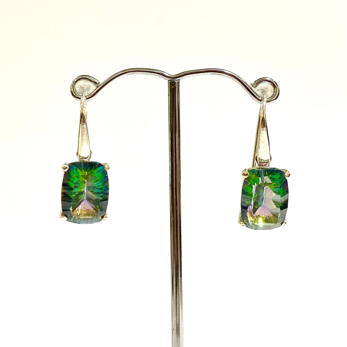 Sterling Silver Mystic Quartz Drop Earrings