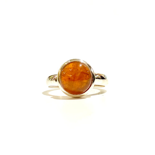 Sterling Silver Orange Kyanite Ring