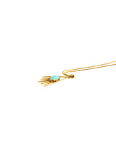 9ct Gold Opal Fan Necklace