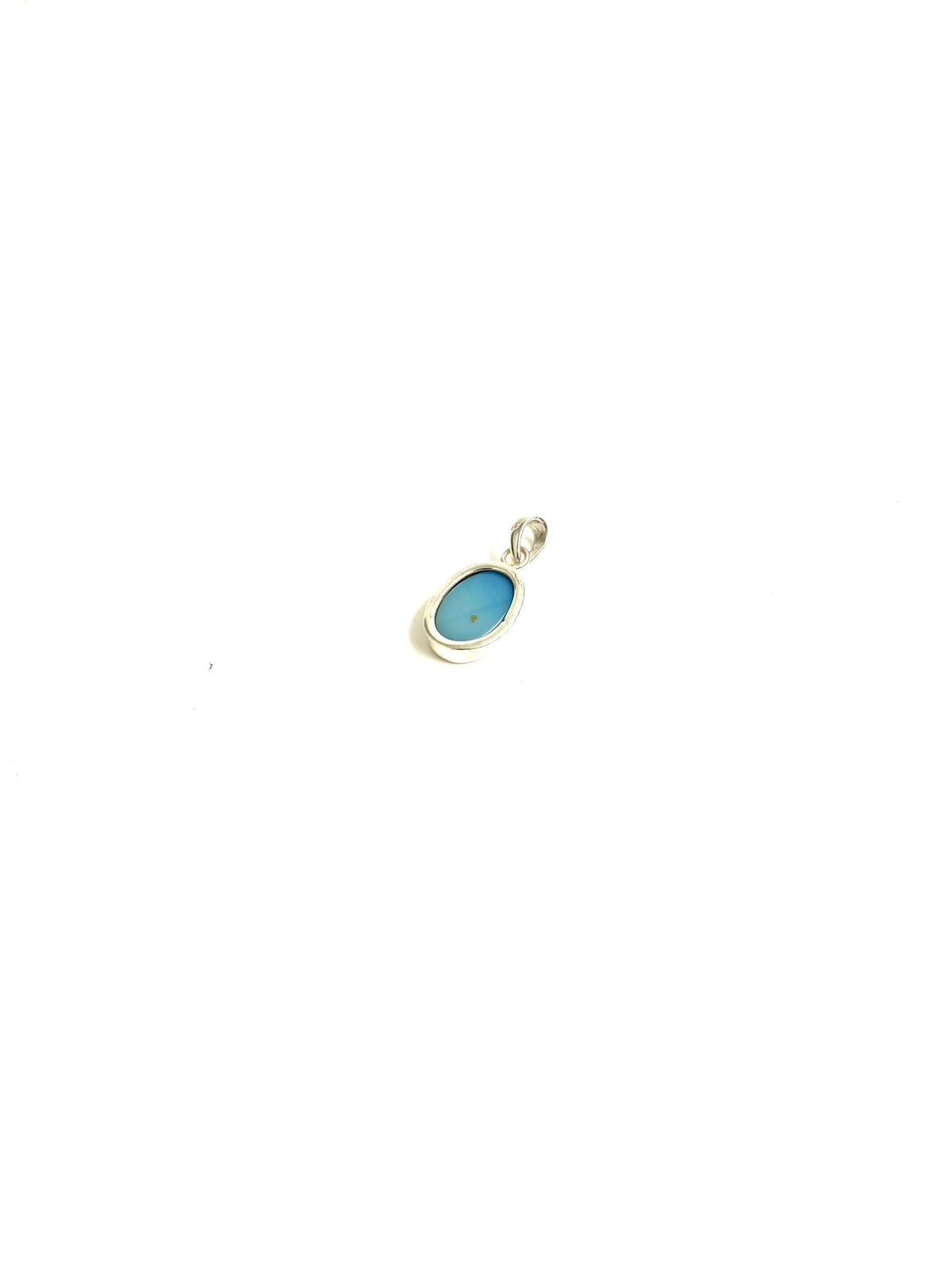 Sterling Silver Opal Oval Pendant