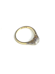 Antique 18ct Gold .78ct Diamond Ring