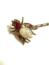 Antique Opal, Pink Tourmaline and Seed Pearl Hat Pin