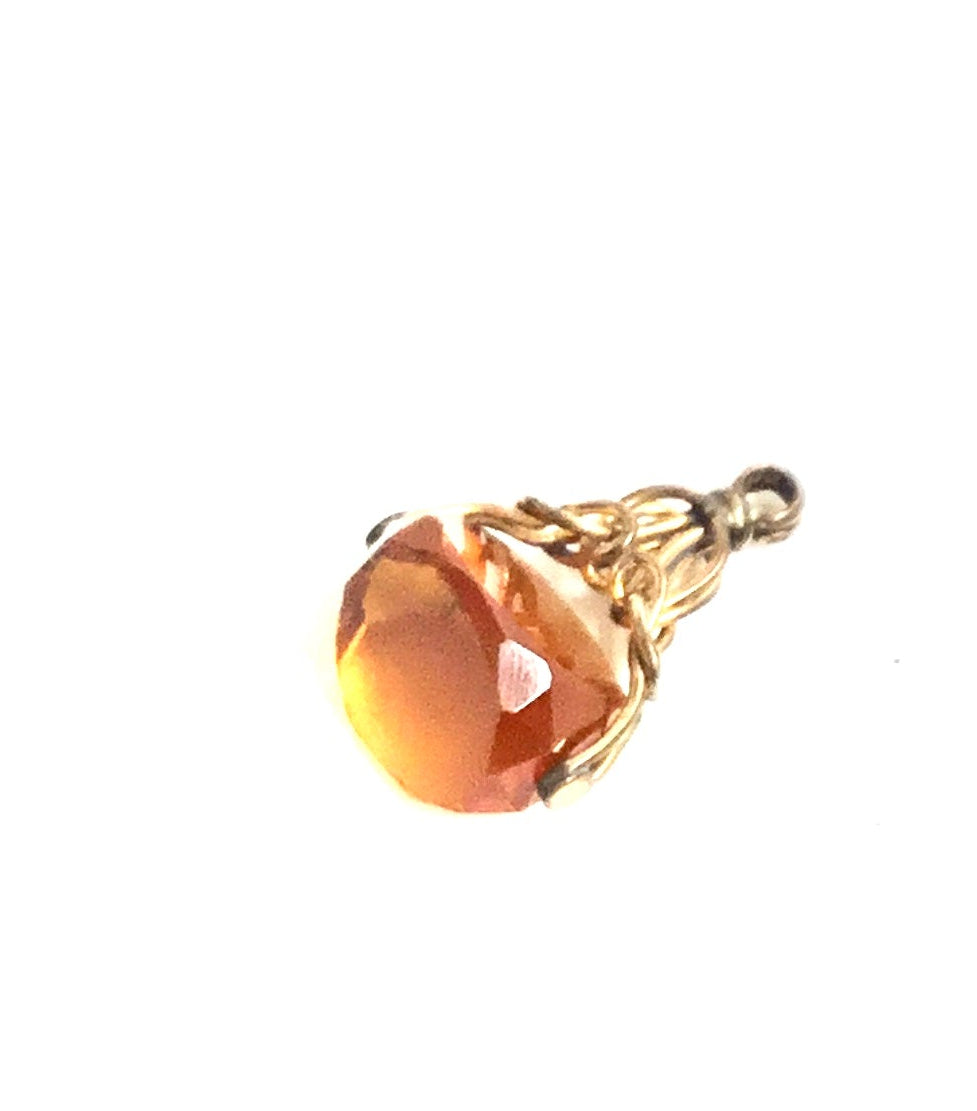 9ct Yellow Gold and Citrine Pendant