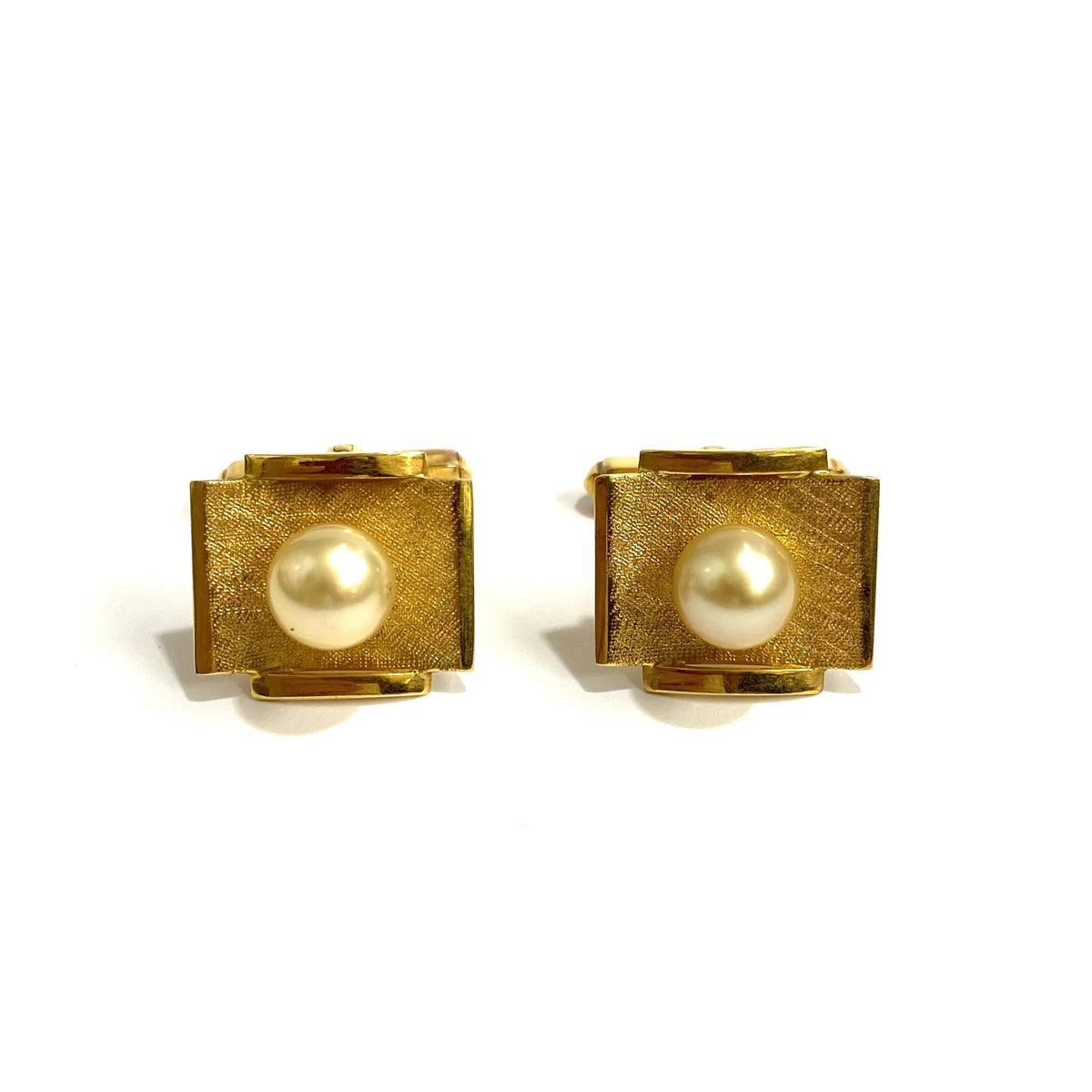 Vintage 18ct Yellow Gold South Sea Pearl Cufflinks