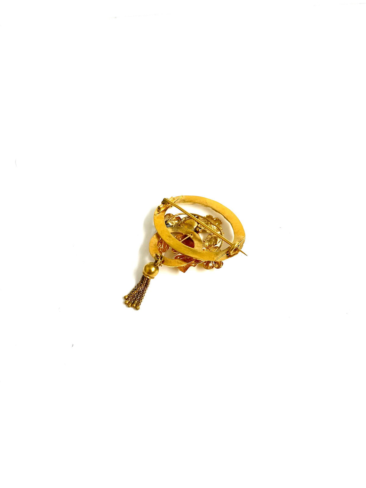 18ct Gold Tassel Brooch