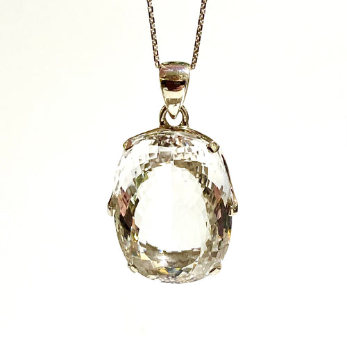 Sterling Silver Rock Crystal Pendant