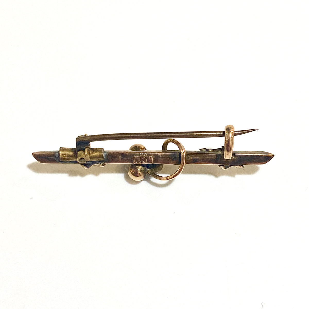 9ct Rose Gold Bar Brooch