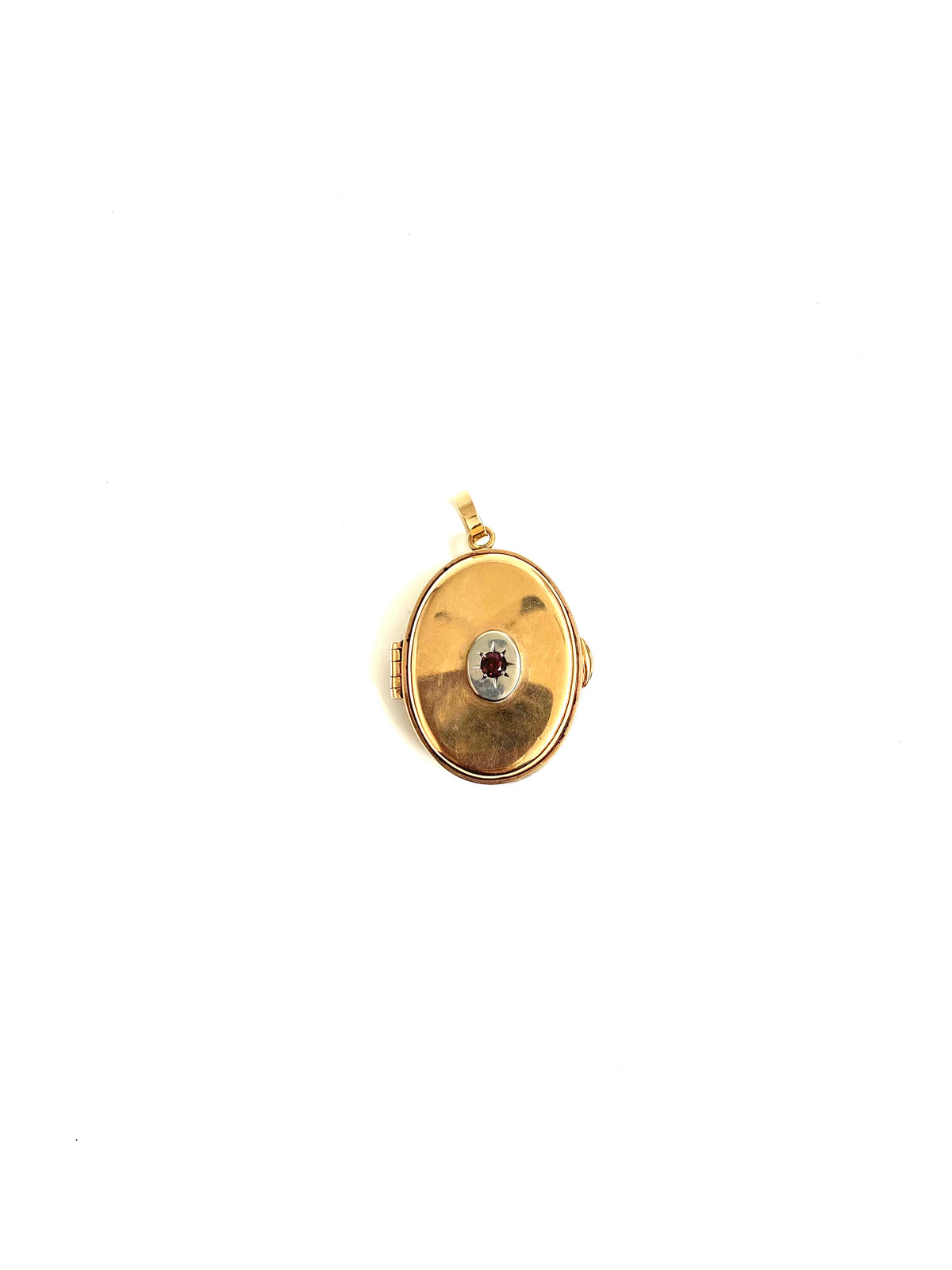 9ct Rose Gold and Ruby Locket